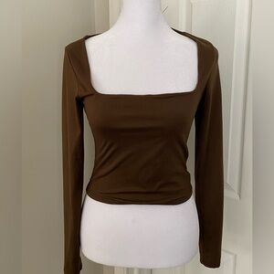 Sincerely Jules Chocolate Brown Long Sleeve Top